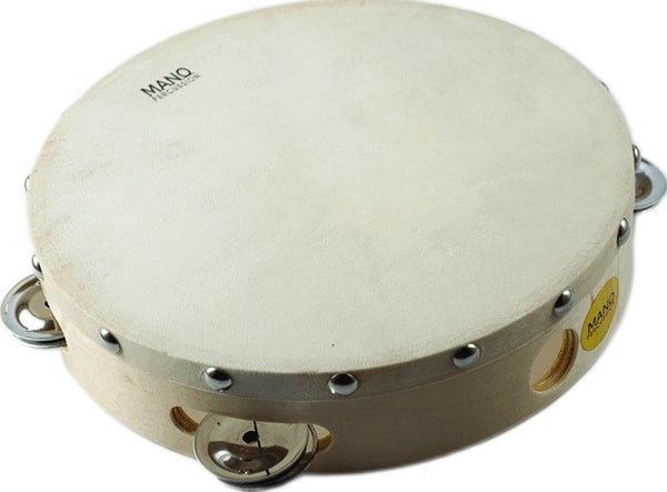 Mano 8” Non Tunable Tambourine With 5 Jingles by Mano Percussion