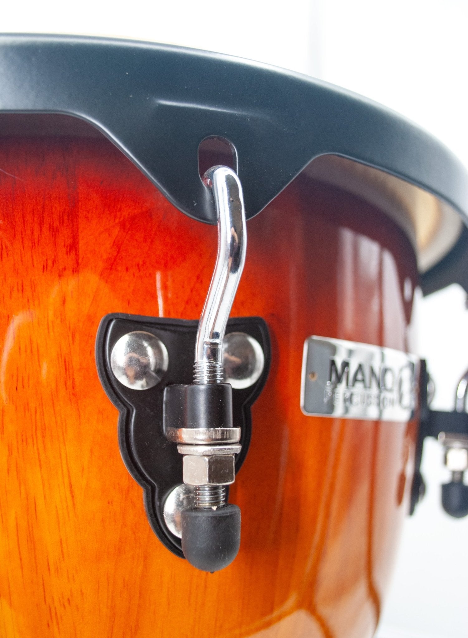 Mano Percussion 12" Djembe with Comfort Rim and Natural Skin Head, Sunburst by Coast Music