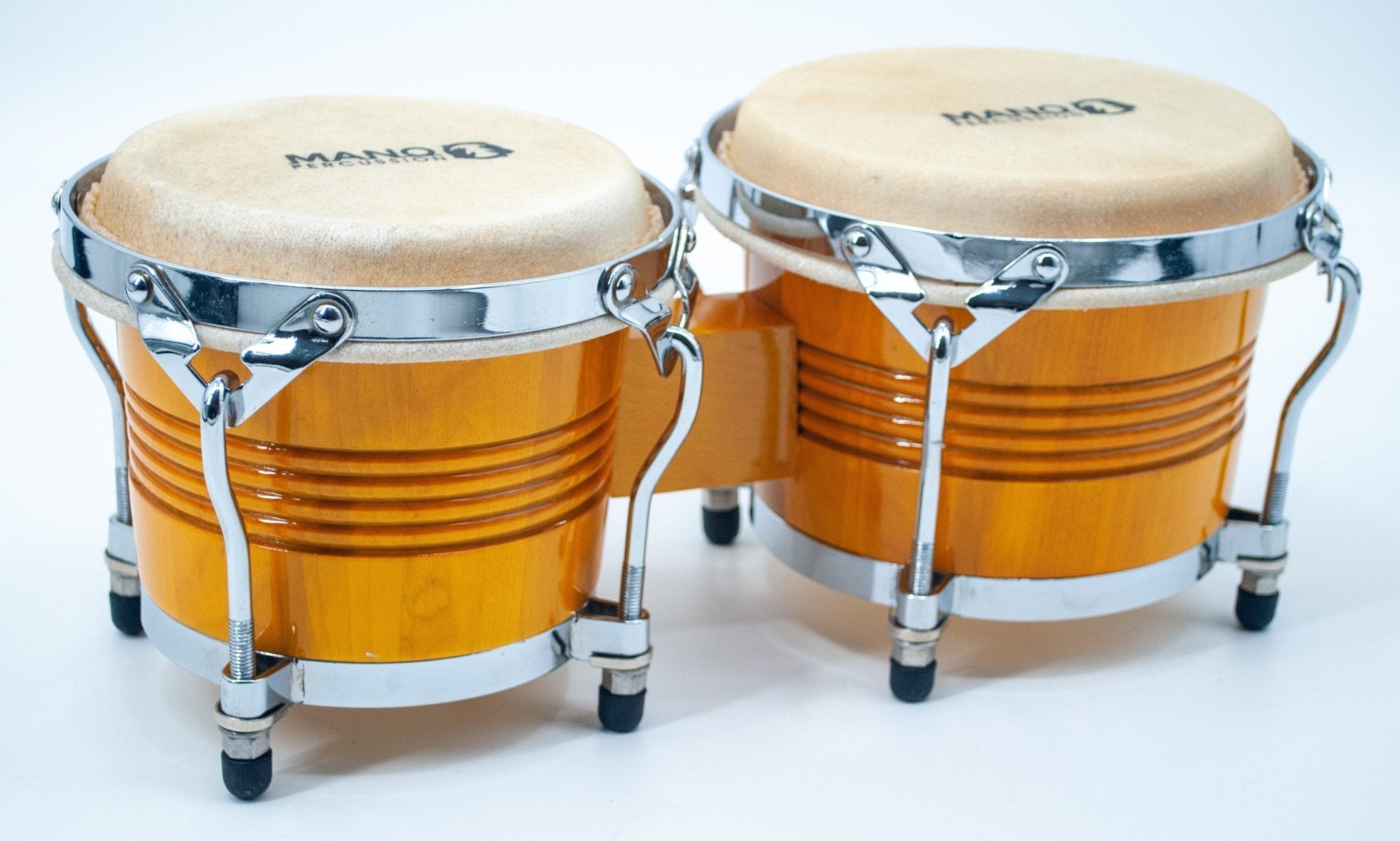 Mano Percussion 7” & 8” Bongo Set With Traditional Rims, Natural by Coast Music