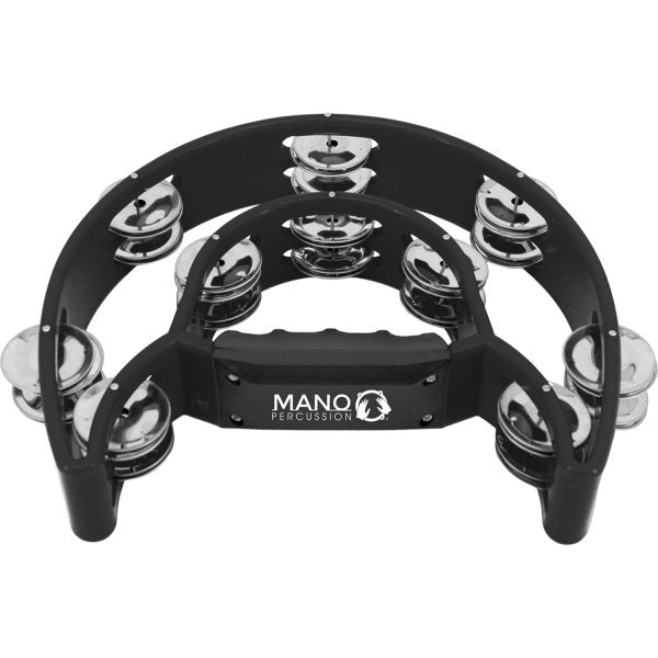 Mano Percussion Black Double Cutaway Tambourine by Mano Percussion