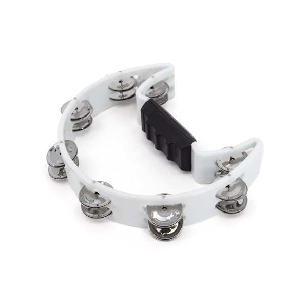 Mano Percussion MP-TC-WH Cutaway Tambourine White by Mano Percussion