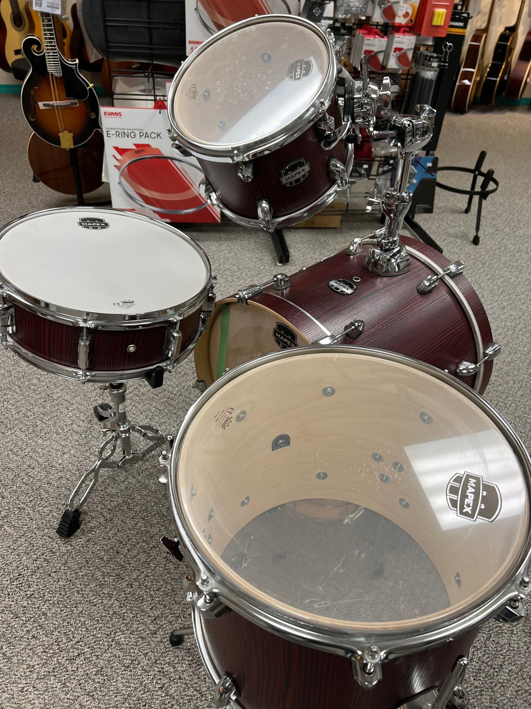 Mapex Mars 4 - Piece Bop Shell Pack (18,10,14,SD) - Bloodwood (Floor Model) by Yorkville