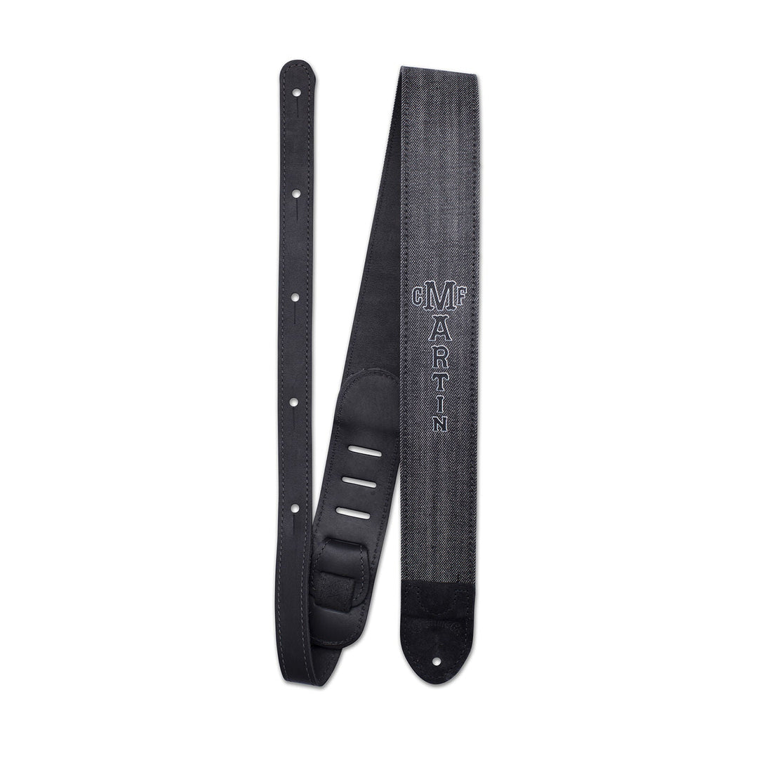 Martin & Co. Denim and Leather Strap, Black by Martin Guitar Co.