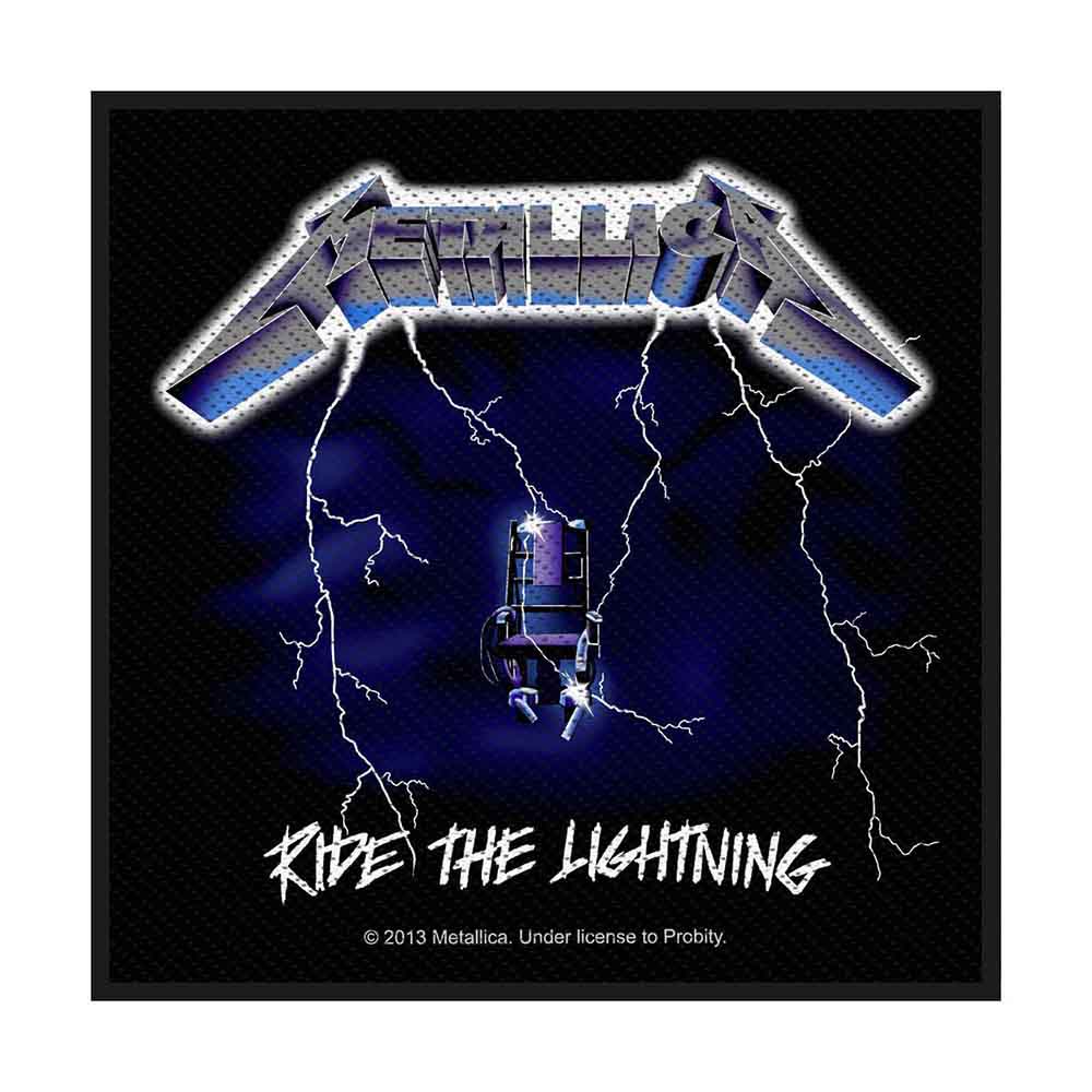 METALLICA STANDARD WOVEN PATCH RIDE THE LIGHTNING by Rock Off Trade