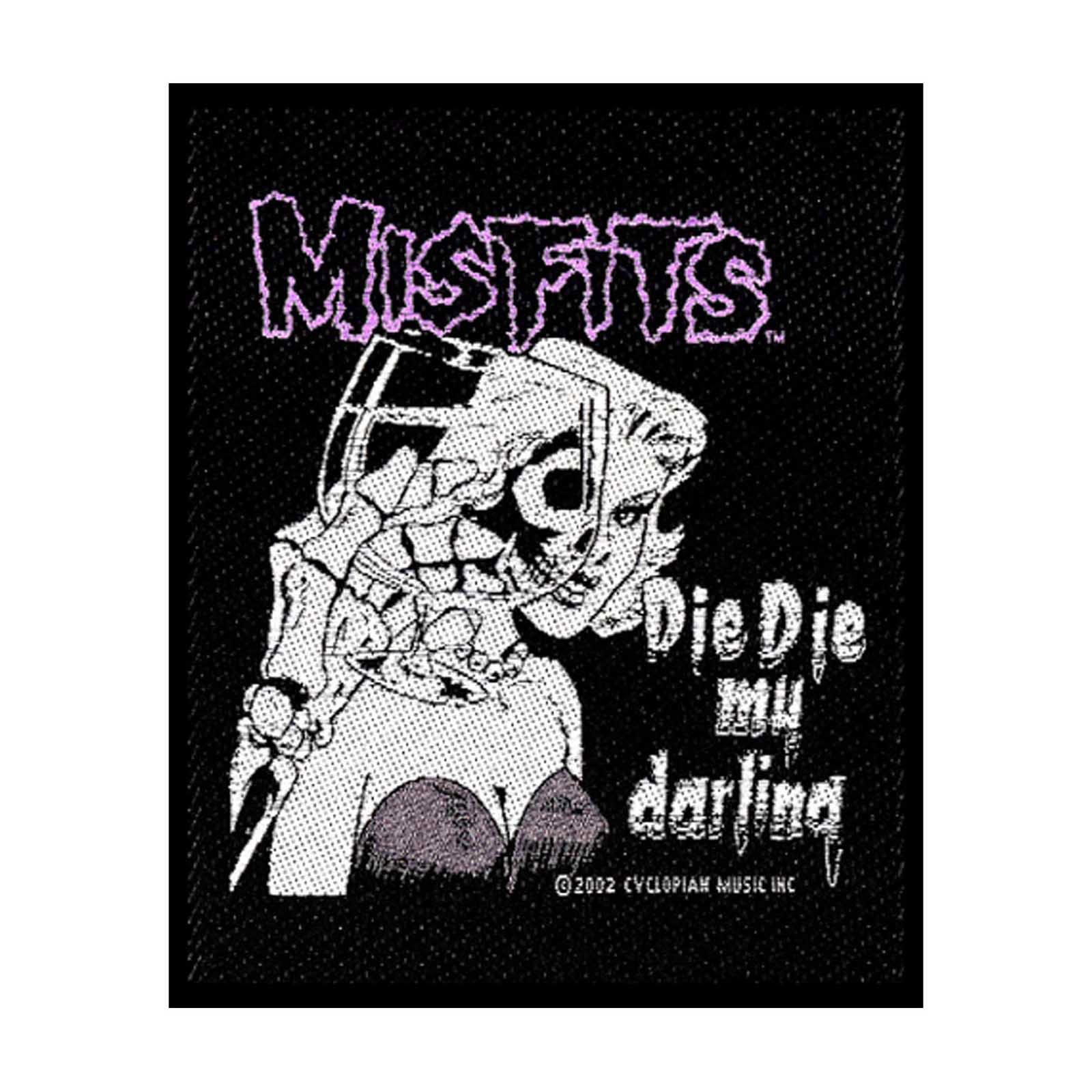 MISFITS STANDARD PATCH: DIE DIE MY DARLING (LOOSE) by Rock Off Trade