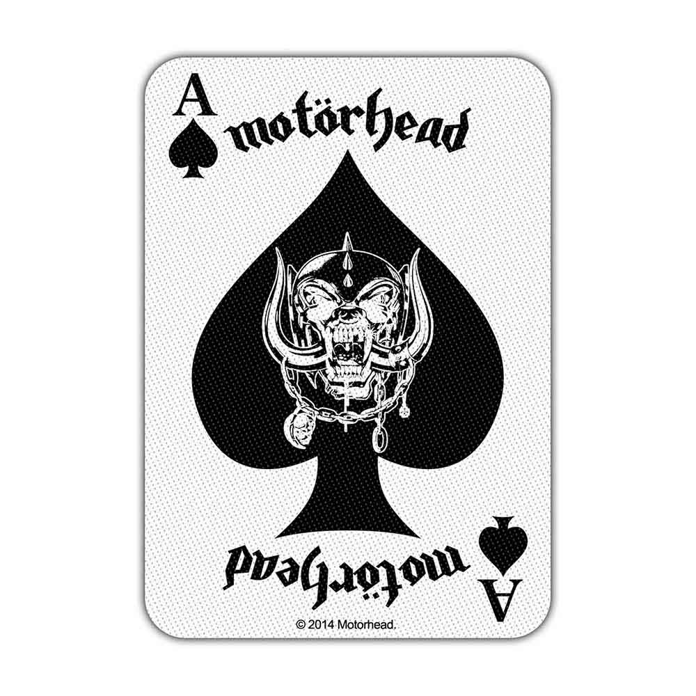 MOTORHEAD STANDARD WOVEN PATCH: ACE OF SPADES CARD by Rock Off Trade