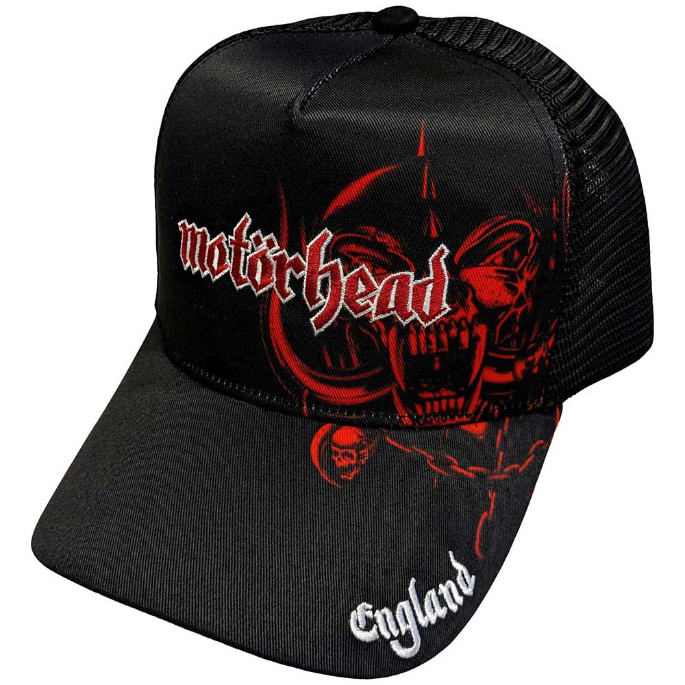MOTORHEAD UNISEX MESH BACK CAP: ENGLAND RED WARPIG by Rock Off Trade