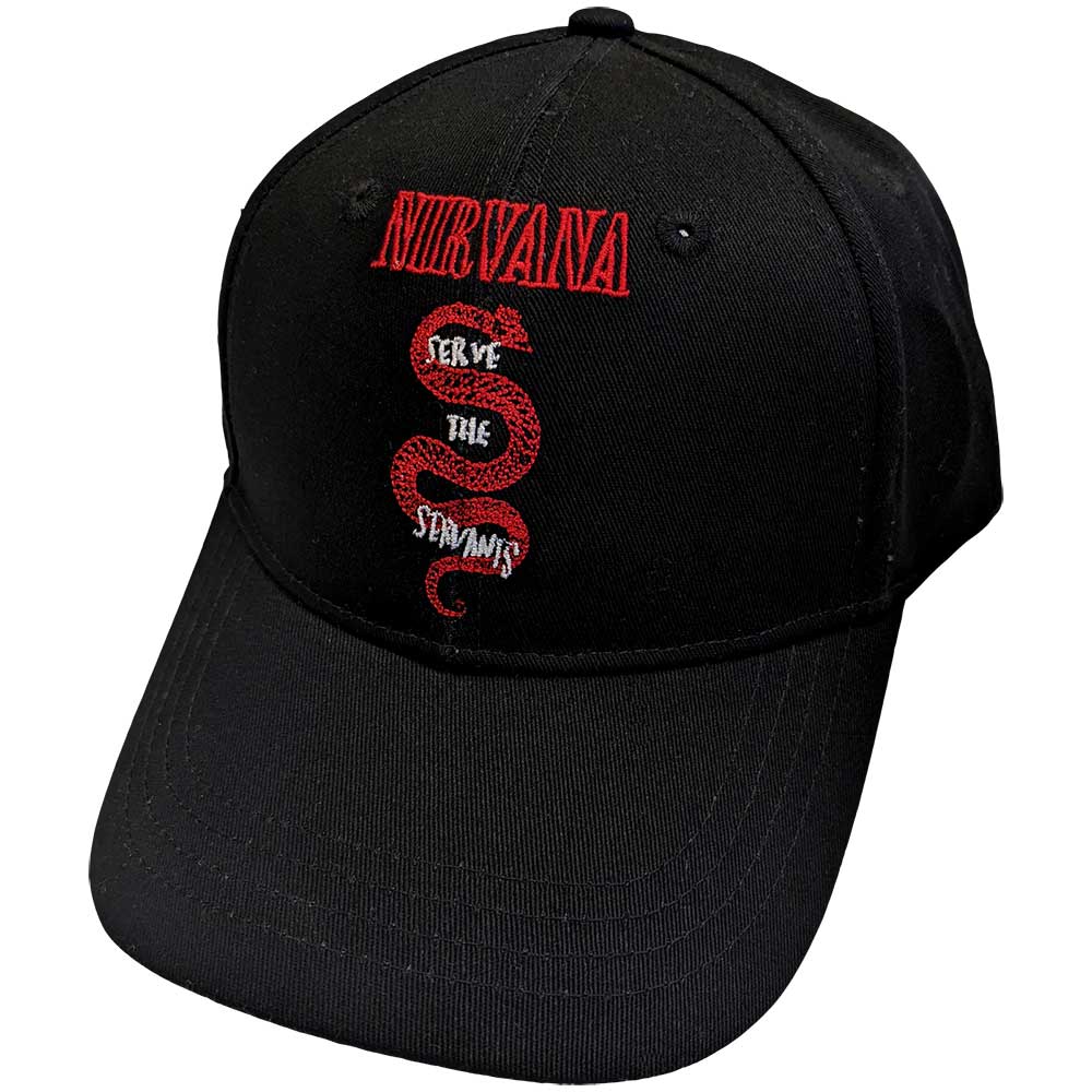 NIRVANA UNISEX BASEBALL CAP: SERVE THE SERVANTS by Rock Off Trade