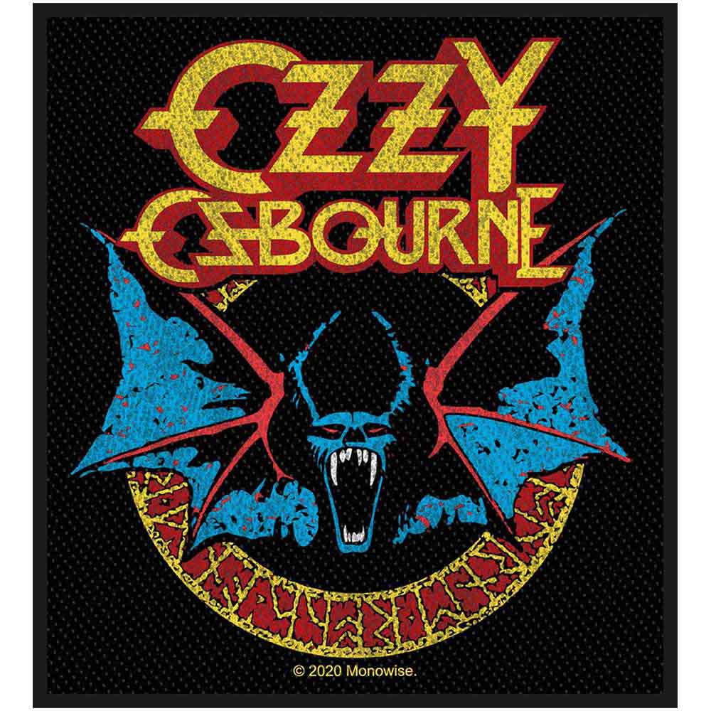 OZZY OSBOURNE STANDARD WOVEN PATCH BAT by Rock Off Trade