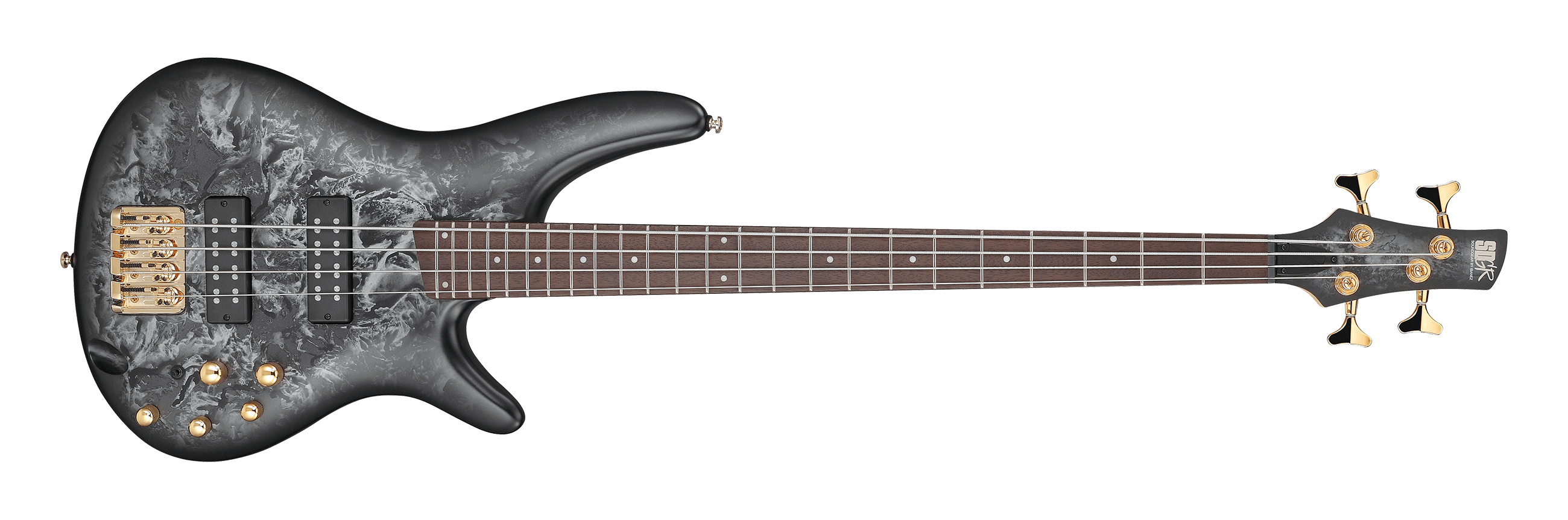 Ibanez SR300EDX Bass Guitar, Black Ice Frozen Matte