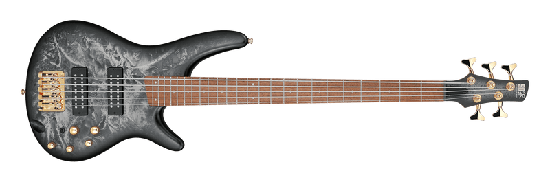 Ibanez SR305EDX 5 String Bass Guitar, Black Ice Frozen Matte