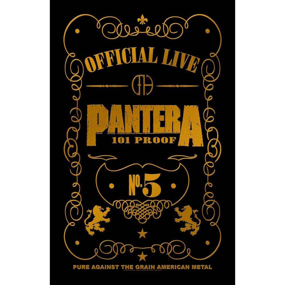 Pantera Textile Poster 101 Proof by Rock Off Trade