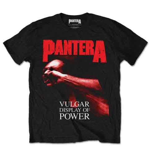 Pantera Unisex T-Shirt Red Vulgar (Black) by Rock Off Trade