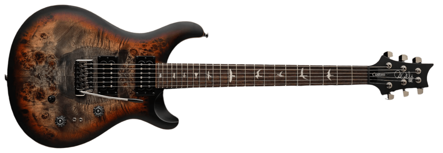 Paul Reed Smith PRS Guitars SE Custom 24 - 08 Quilt Electric Guitar with Gigbag Charcoal Cherry Midnight Burst by PRS