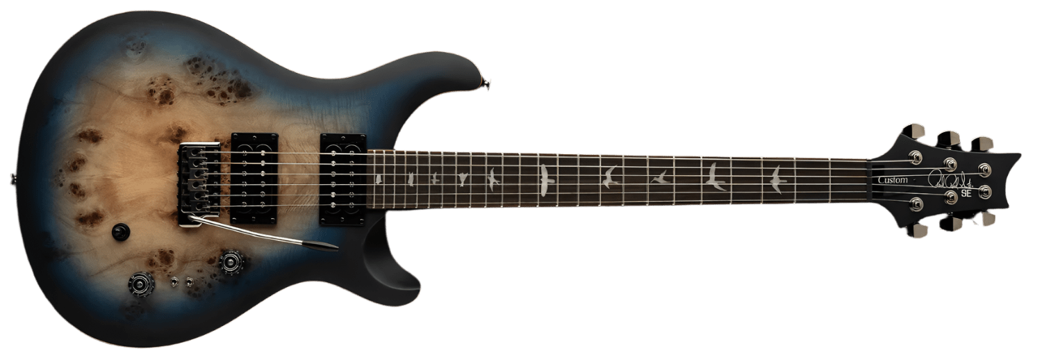 Paul Reed Smith PRS Guitars SE Custom 24 - 08 Quilt Electric Guitar with Gigbag Lake Blue Midnight Burst by PRS