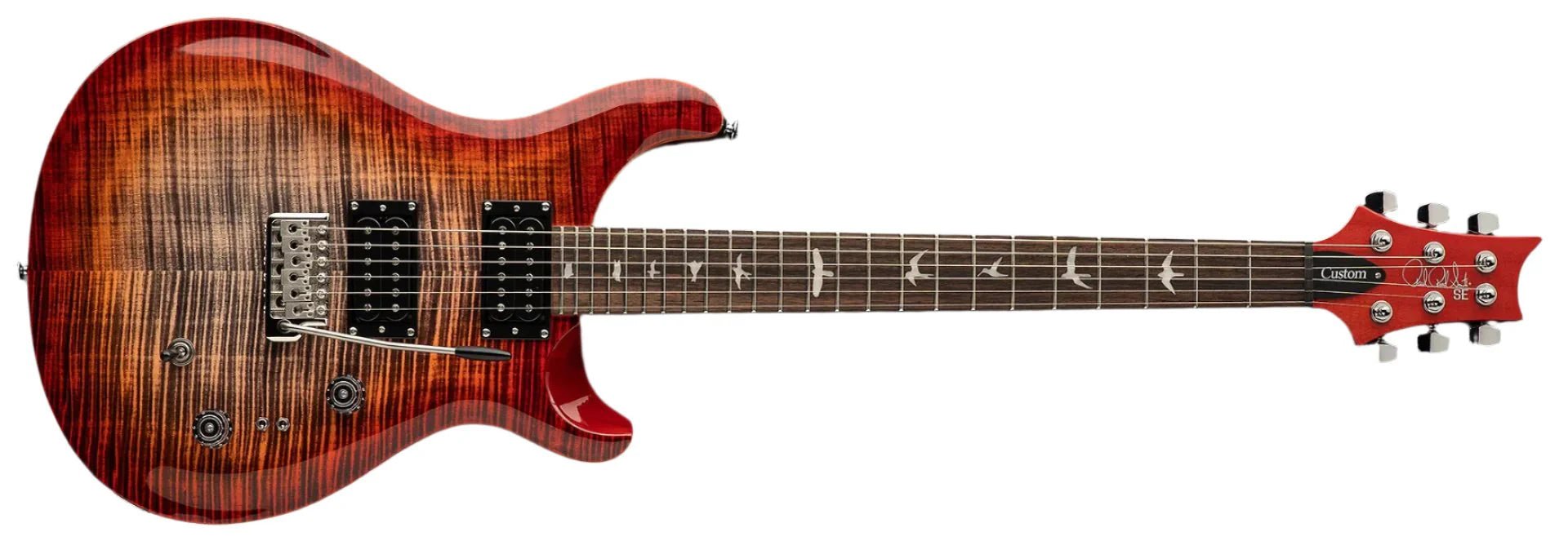 Paul Reed Smith PRS SE Custom 24 Electric Guitar with Gigbag, Charcoal Cherry Burst by PRS