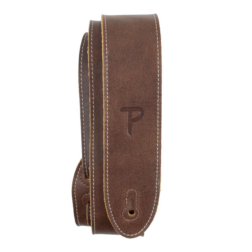 Perri's Deluxe Soft Italian Garment Leather Guitar Strap - Truffle by Perri's Leathers