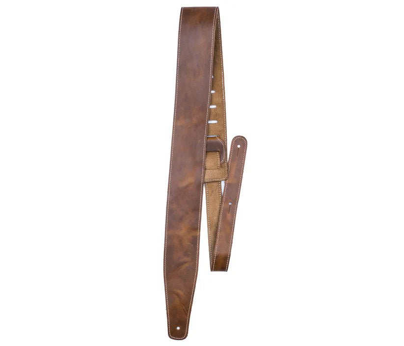 Perri's Tan Baseball Leather Guitar Strap by Perri's Leathers