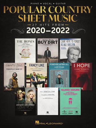 Popular Country Sheet Music 27 Hits from 2020 - 2022 - Piano/Vocal/Guitar - Songbook - Softcover by Hal Leonard
