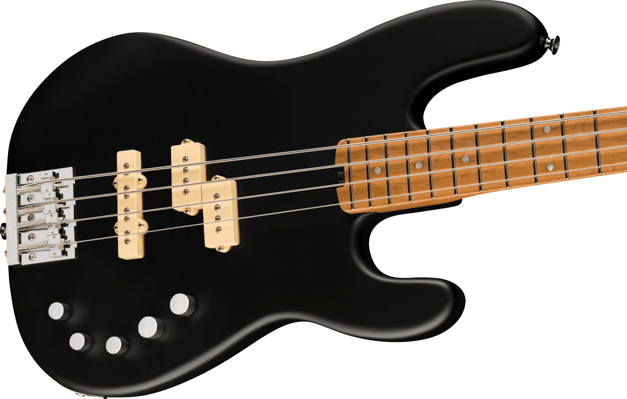 Pro - Mod San Dimas® Bass PJ IV, Caramelized Maple Fingerboard, Satin Black by FMIC