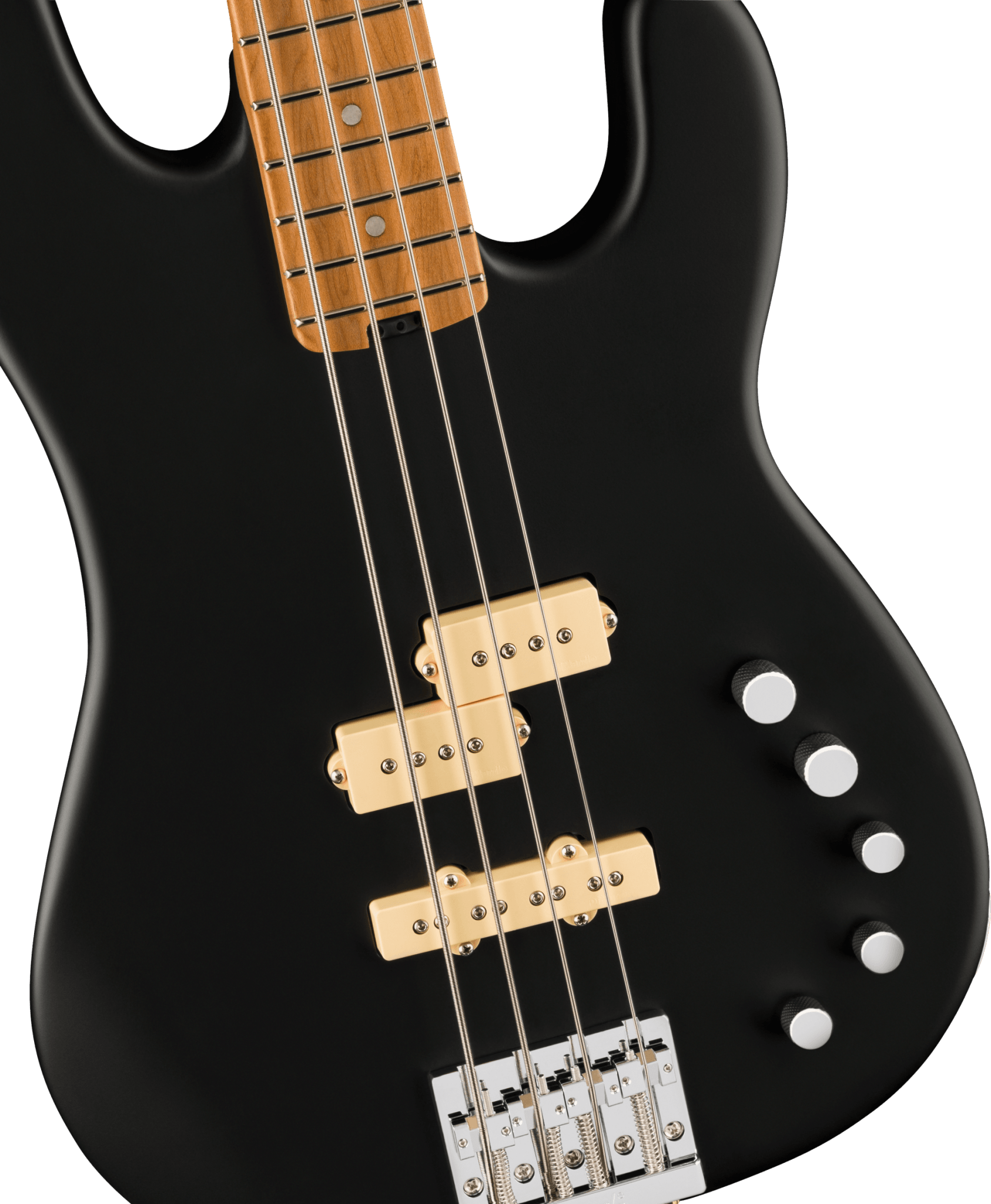 Pro - Mod San Dimas® Bass PJ IV, Caramelized Maple Fingerboard, Satin Black by FMIC