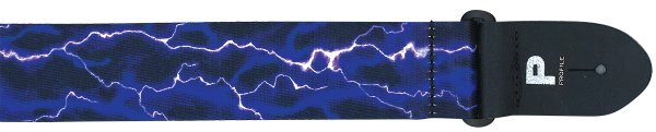 Profile 2” Polyester Guitar Strap Purple Lightning by Profile