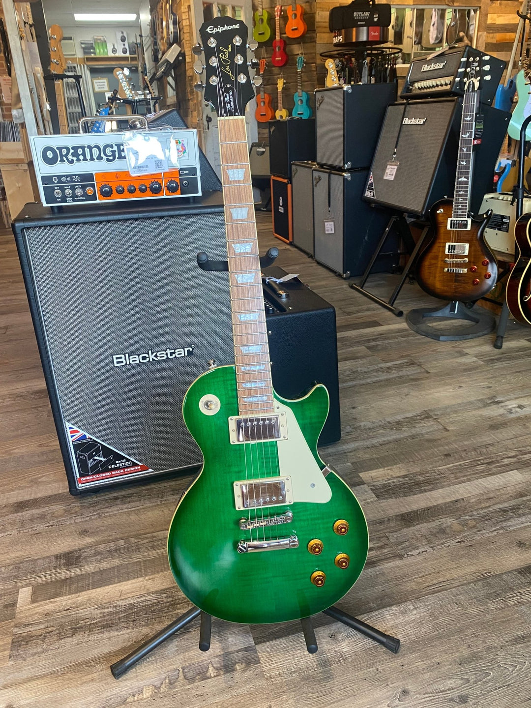 RARE Used Epiphone Les Paul Standard Translucent Green by Used