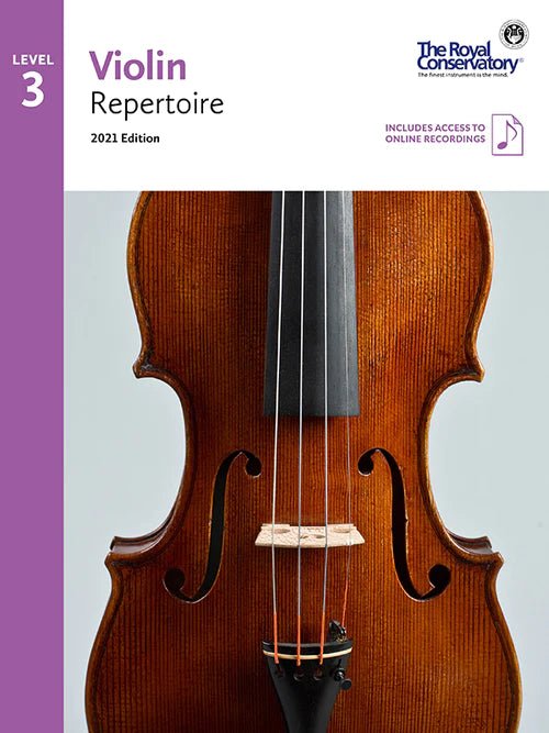 RCM Violin Repertoire 3, 2021 Edition by Frederick Harris Music