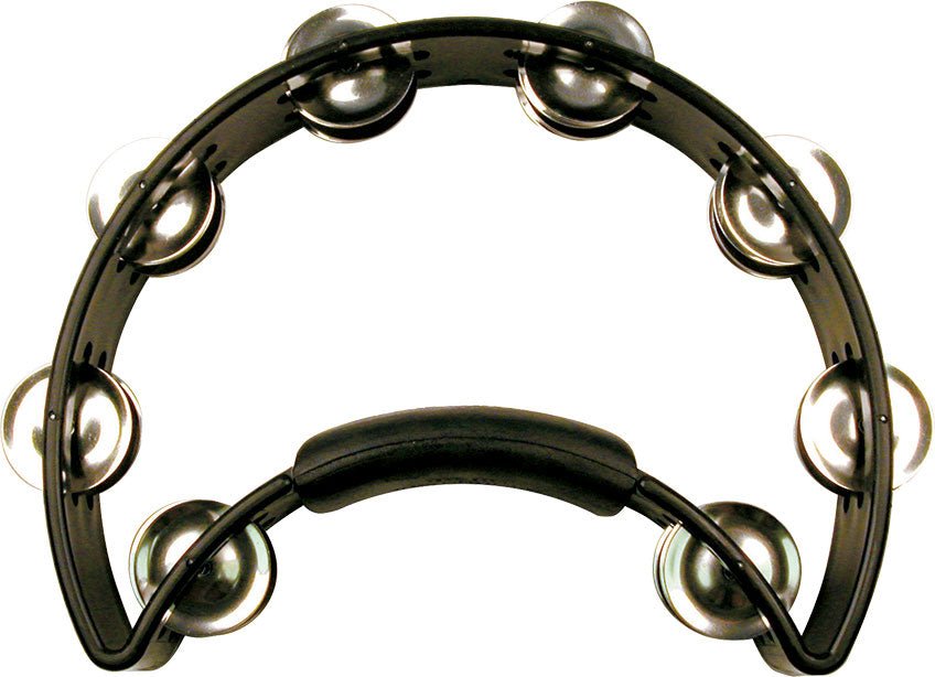 Rhythm Tech RT1010 Black with Nickel Jingles Tambourine by Coast Music