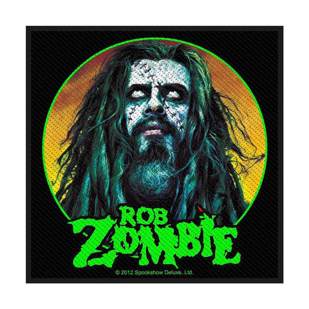 Rob Zombie Standard Patch: Zombie Face by Rock Off Trade