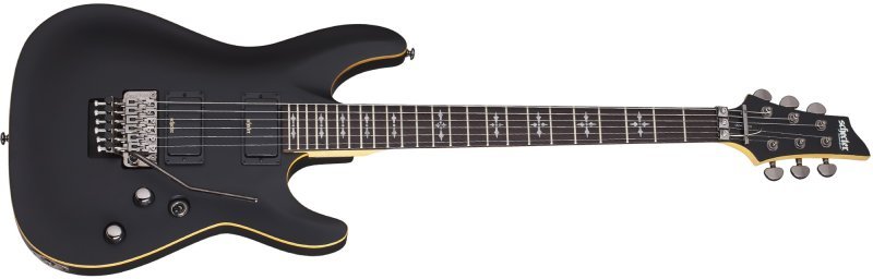 Schecter 6 - String Solid - Body Electric Guitar, Aged Black Satin by Erikson Music