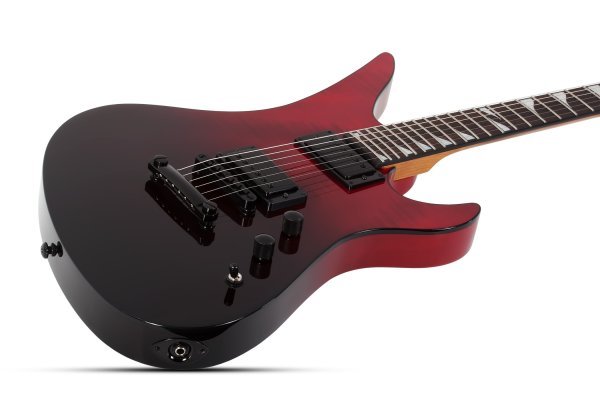 Schecter Avenger Standard Electric Guitar, Blood Burst by Erikson Music