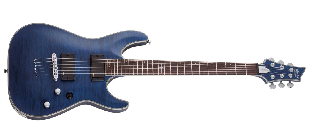 Schecter C - 1 Platinum Electric Guitar, See - Thru Midnight Blue by Erikson Music