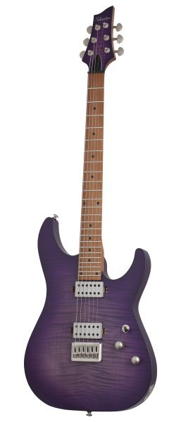 Schecter C - 1 Standard Plus Electric Guitar, Transparent Purple Burst by Schecter