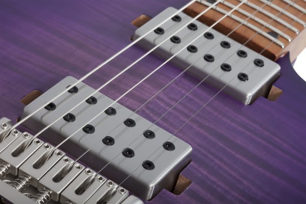 Schecter C - 1 Standard Plus Electric Guitar, Transparent Purple Burst by Schecter
