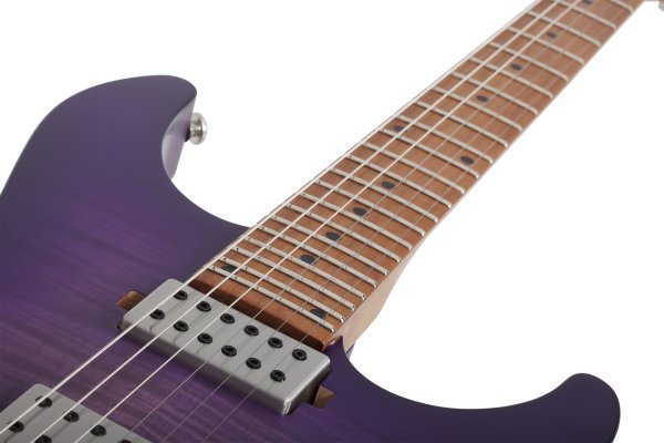 Schecter C - 1 Standard Plus Electric Guitar, Transparent Purple Burst by Schecter