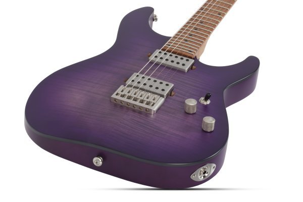 Schecter C - 1 Standard Plus Electric Guitar, Transparent Purple Burst by Schecter