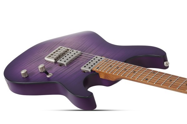 Schecter C - 1 Standard Plus Electric Guitar, Transparent Purple Burst by Schecter
