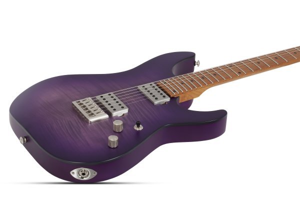 Schecter C - 1 Standard Plus Electric Guitar, Transparent Purple Burst by Schecter