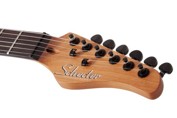 Schecter PT Standard Electric Guitar, Black Fade Burst Burl by Schecter