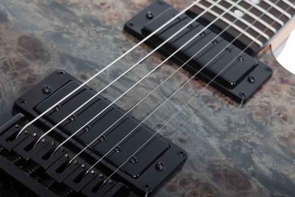 Schecter PT Standard Electric Guitar, Black Fade Burst Burl by Schecter