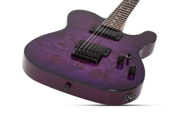 Schecter PT Standard Electric Guitar, Purple Burst Burl by Schecter