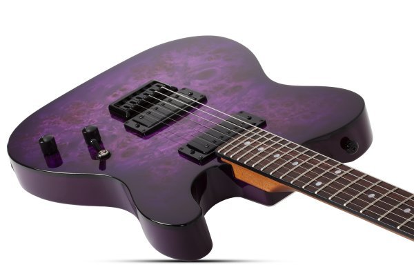 Schecter PT Standard Electric Guitar, Purple Burst Burl by Schecter
