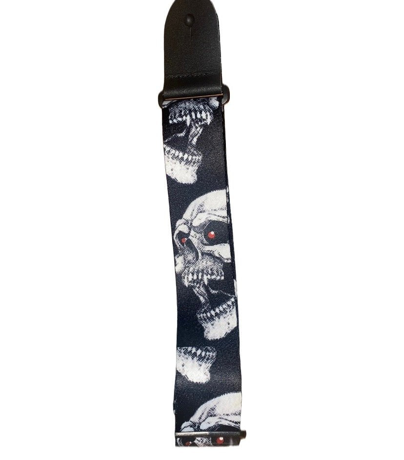 Screaming Skulls Polyester Guitar Strap by Perri's Leathers