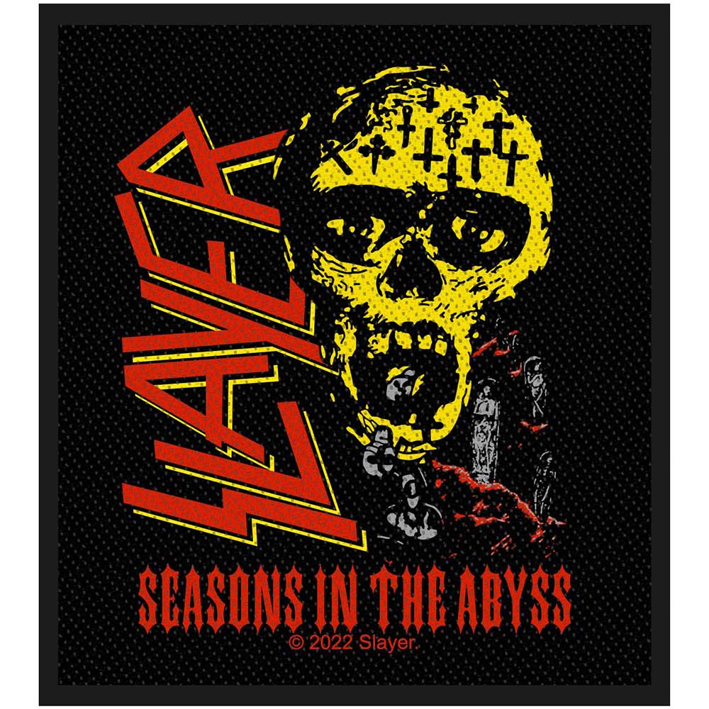SLAYER STANDARD WOVEN PATCH: SEASONS IN THE ABYSS by Rock Off Trade