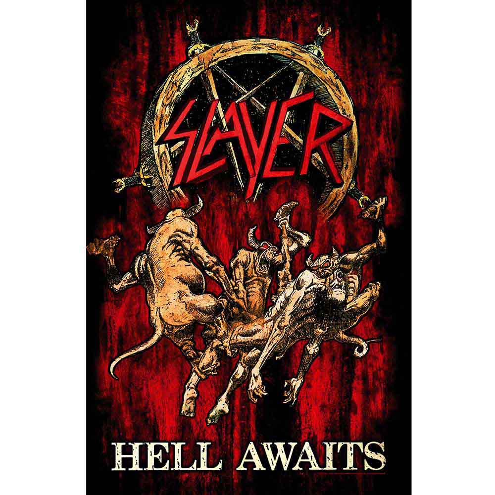 Slayer Textile Poster Hell Awaits by Rock Off Trade