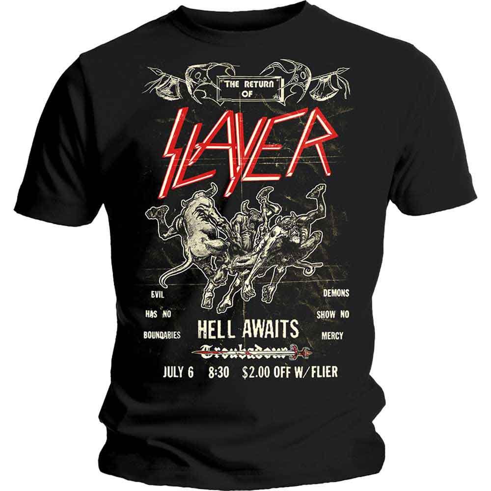 Slayer Unisex T-Shirt: Vintage Flyer by Rock Off Trade