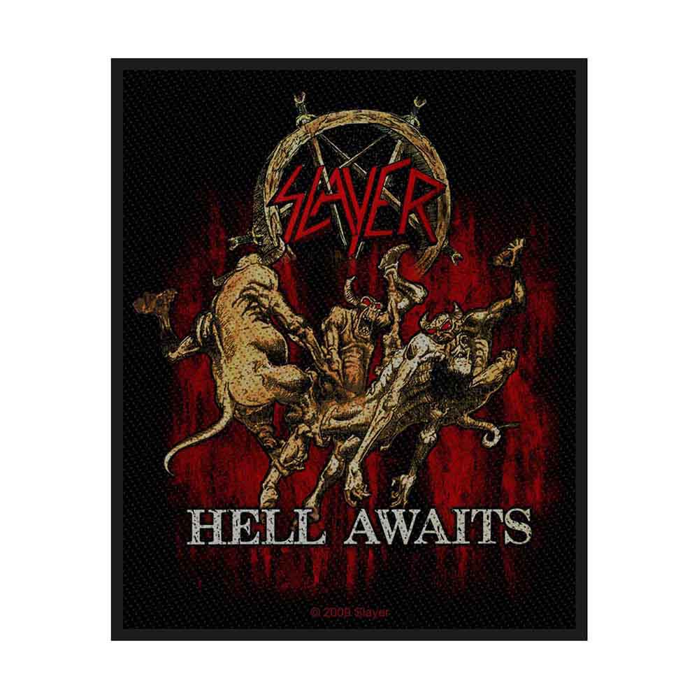 Slayer Woven Patch Hell Awaits (Standard) by Rock Off Trade