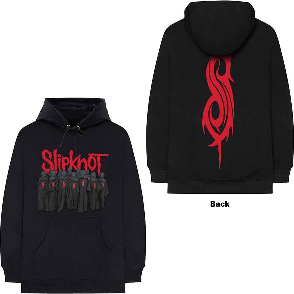 Slipknot Unisex Pullover Hoodie Choir (Black) (Back Print) by Rock Off Trade