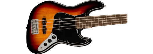 Squier Affinity Series® Jazz Bass® V, Laurel Fingerboard, Black Pickguard, 3-Color Sunburst by Squier